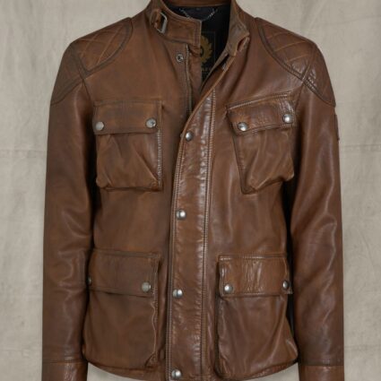 Belstaff Fieldbrook Walnut Leather Jacket