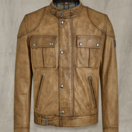 Gangster 2.0 Burnished Gold Leather Jacket