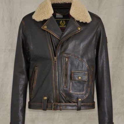 Belstaff Mustang Dark Brown Leather Jacket