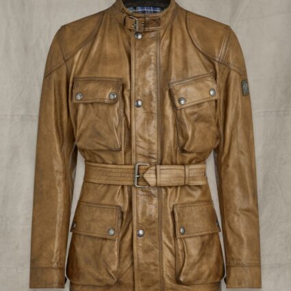 Trialmaster Panther 2.0 Burnished Gold Leather Jacket