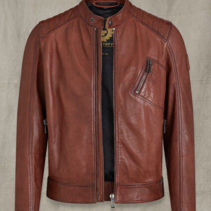 V Racer 2.0 Burnished Red Leather Jacket