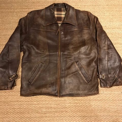 Mens 1940’s Brown Leather Jacket
