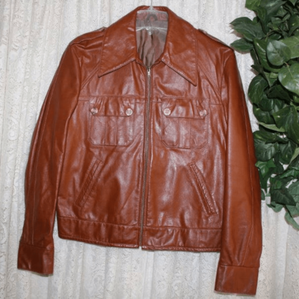 Mens 60s Wellington Leather Jacket