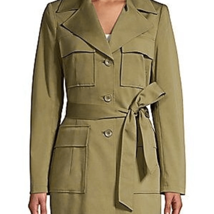 Womens Angela Bassett 9-1-1 Athena Grant Cotton Trench Coat