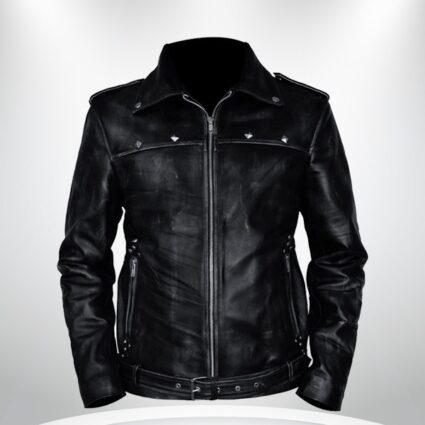 Aaron Paul A Long Way Down Black Biker Jacket
