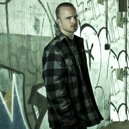 El Camino A Breaking Bad Jesse Pinkman Checkered Shearling Jacket