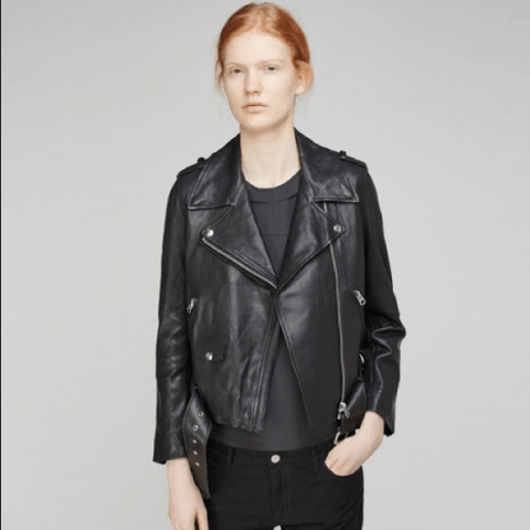 Acne Studios Mape Black Leather Jacket