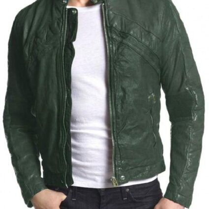 Adrien Brody American Heist Green Leather Jacket