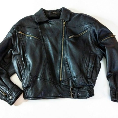 Mens Vintage Alamo Uomo Moto Bomber Leather Jacket