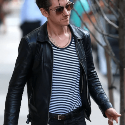 Alex Turners Mens Black Leather Jacket