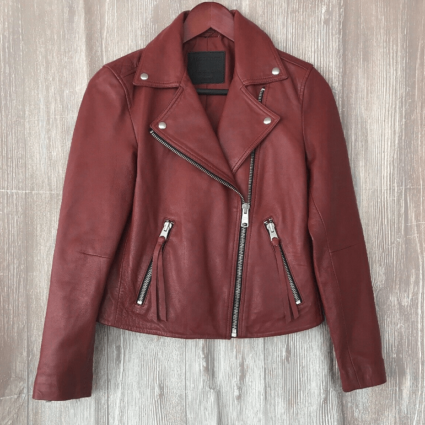 Mens Allsaints Dalby Biker Leather Jacket