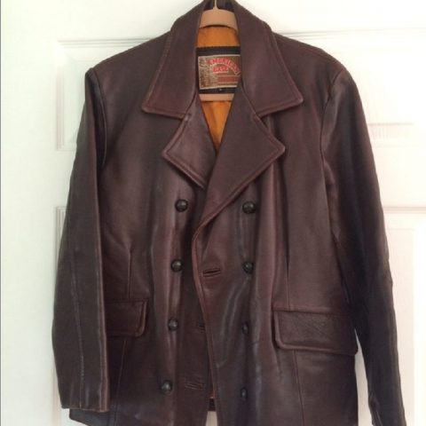 Mens American Base Brown Leather Jacket