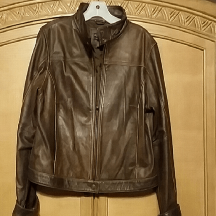 Mens American Eagle Brown Leather Jacket