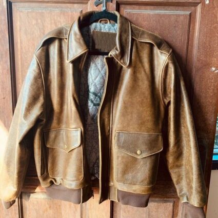 Mens American Hide And Bomber Leather Jacket