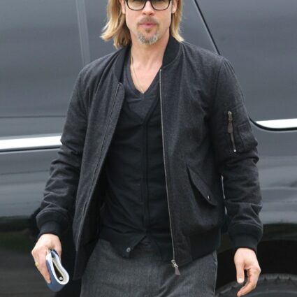 American Actor Brad Pitt Bomber Jacket