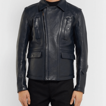 Womens Andres V. Leonard Biker Leather Jacket