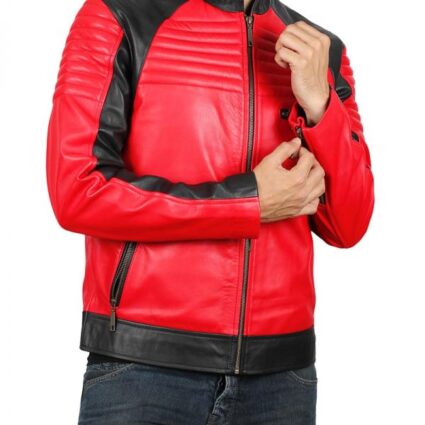 Vintage Mens Andrew Leather Biker Jacket