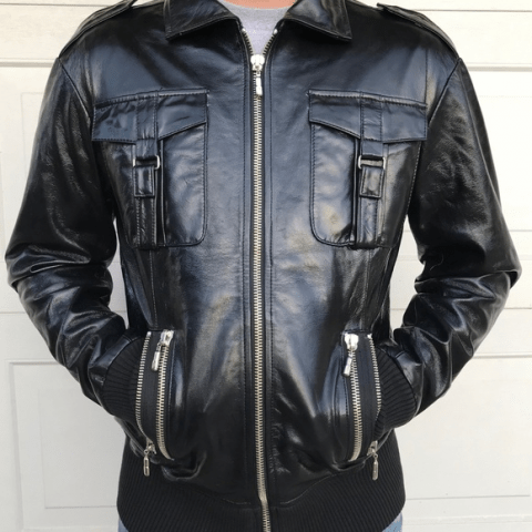 Mens Andy Warhol Leather Jacket