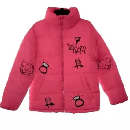 American singer Ariana Grande 7 Rings Puffer Jacket