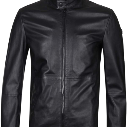 Men's Emporio Armani Black Leather Jacket
