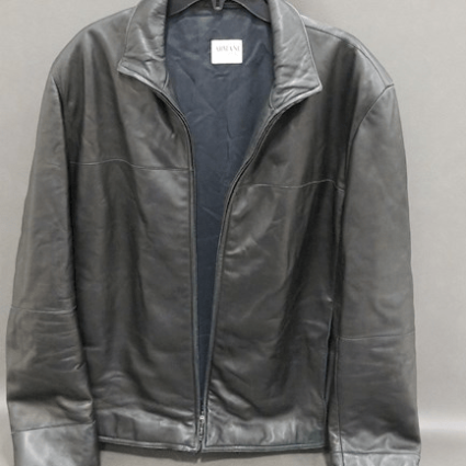 Mens Armani Collezioni Leather Jacket