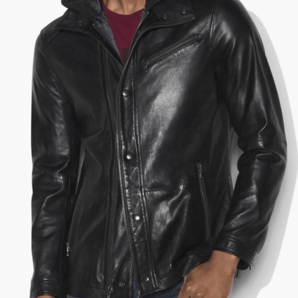 Mens John Diggle Arrow Black Leather Jacket