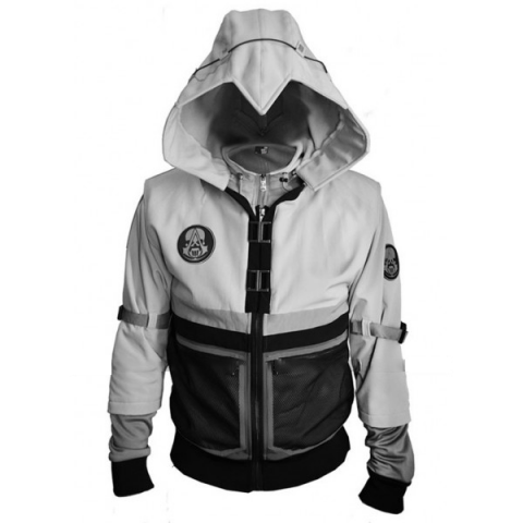 Assassin's Creed Mens Ghost Recon Hoodie Leather Jacket