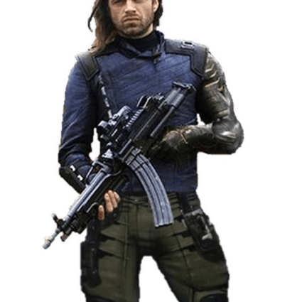 Mens Infinity War White Wolf Avengers Leather Jacket