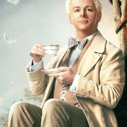 Mens Aziraphale Good Omens Cotton Coat