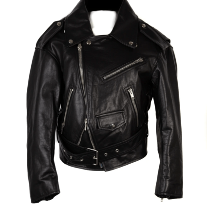 Womens Balenciaga Swing Black Biker Leather Jacket