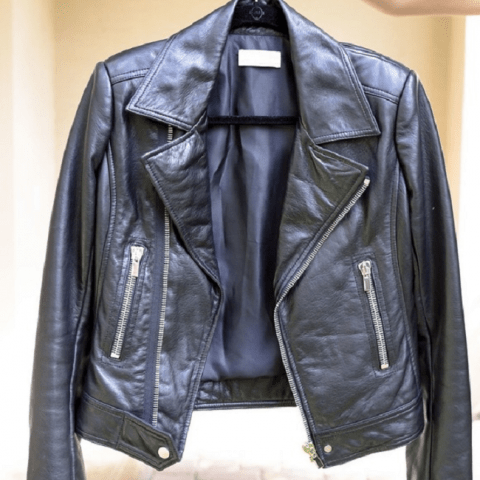 Mens Balenciaga Moto Leather Jacket