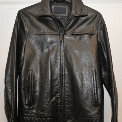 Mens Banana Republic Black Leather Jacket