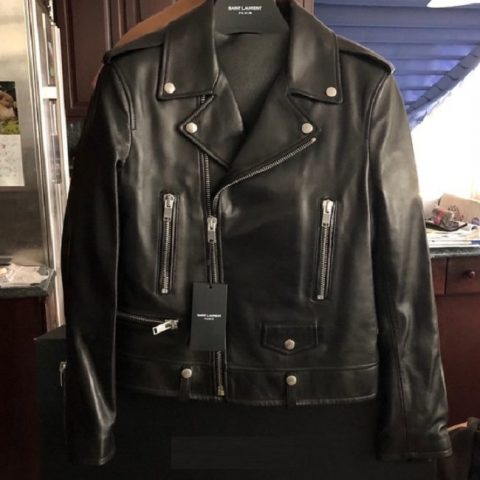 Mens Barneys Newyork Leather Jacket