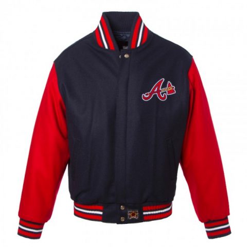Baseball Atlanta Braves II Tone Varsity Wool Jacket