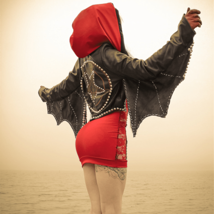 Bat Wings Womens Leather Jacket