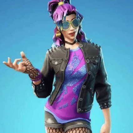 Fortnite Synth Star-Studded Womens Battle Royale Leather Jacket