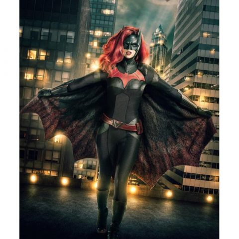 Batwoman Ruby Rose Black & Red Bomber Hoodie Jacket