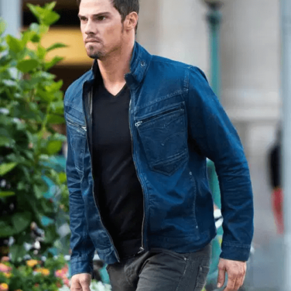 Jay Ryan Beauty And Beast Vincent Keller Blue Denim Jacket