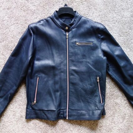Mens Beckett Simonon Collins Cafe Racer Leather Jacket