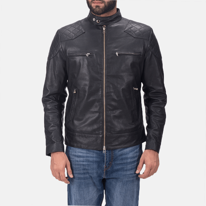 Mens David Beckham Motorcycle Leather Jacket - A2 Jackets