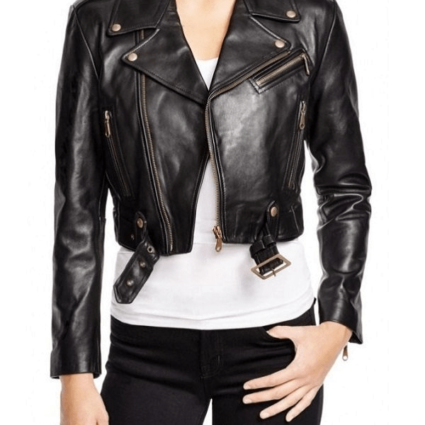 Irish Professional Wrestler Becky Lynch Black Leather Jacket