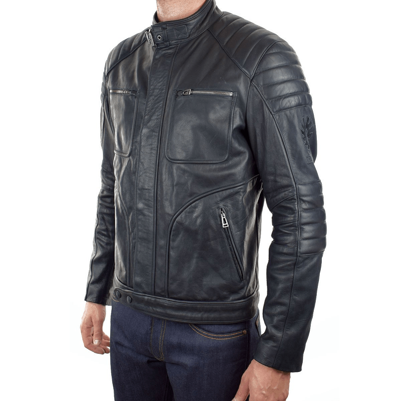 Mens Belstaff Raleigh Waxed Leather Jacket - A2 Jackets