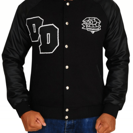 Big Boss Varsity Diamond Dogs Letterman Black Jacket