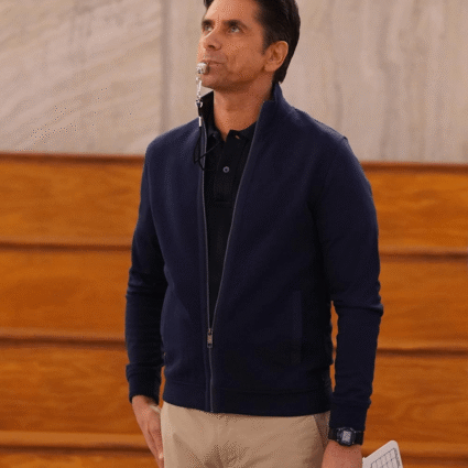 Marvyn Korn Big Shot 2021 John Stamos Blue Bomber Jacket