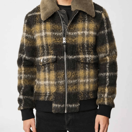 Kylie Bunbury Plaid Bomber Big Sky Cassie Dewell Fur Collar Jacket