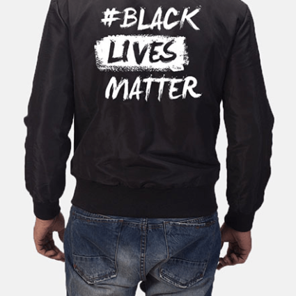 Black Lives Matter Bomber Leather Jacket