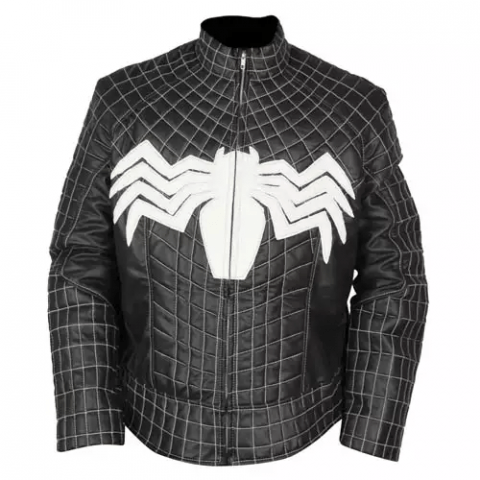 Spiderman Venom Black Faux Leather Jacket
