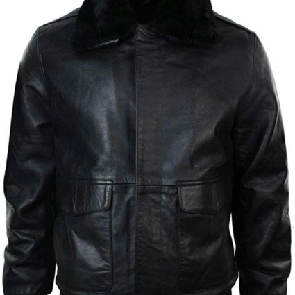 G1 Aviator Navy Air Force Pilot Fur Collar Bomber Leather Jacket