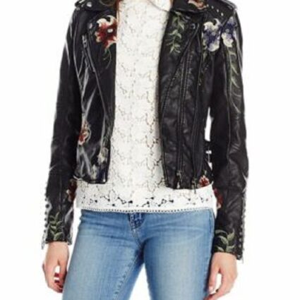 Women's Fashion Blanknyc Vegan Embroidered Leather Jacket
