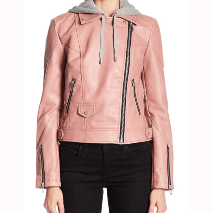 Maria Baez Season 9 Hooded Episode 9 Leather Jacket